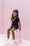 Meisjes Legging van Little Looxs in de kleur Cheeta in maat 128.