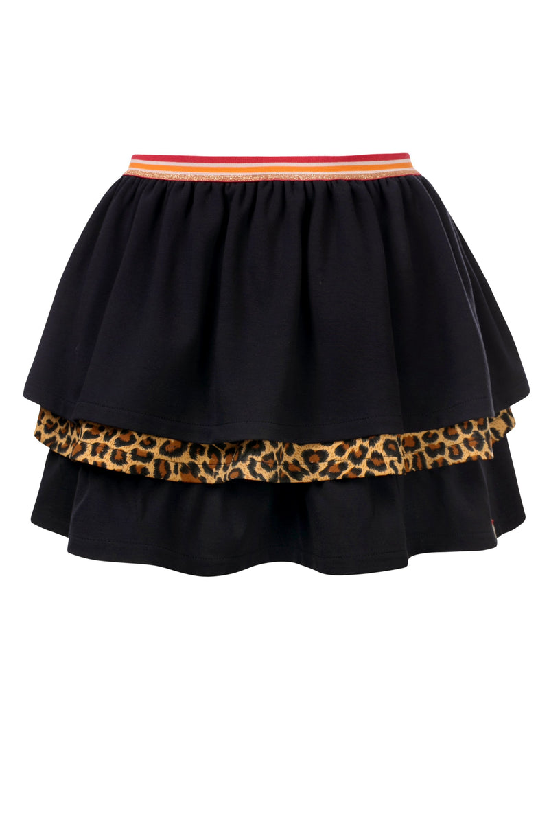 Meisjes 3 Layered Skirt van Little Looxs in de kleur Navy in maat 128.