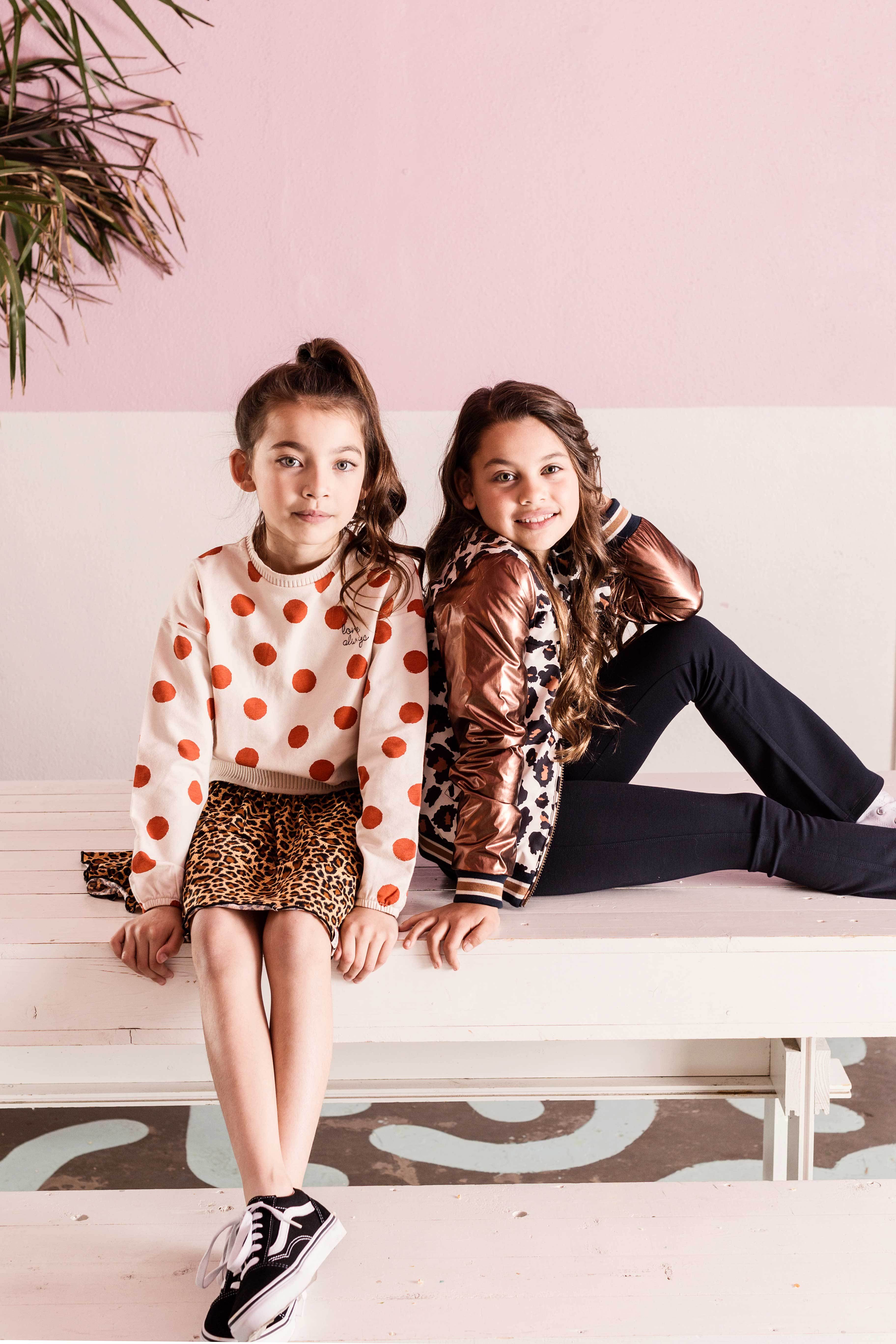 Meisjes Short Skirt van Little Looxs in de kleur Cheeta in maat 128.