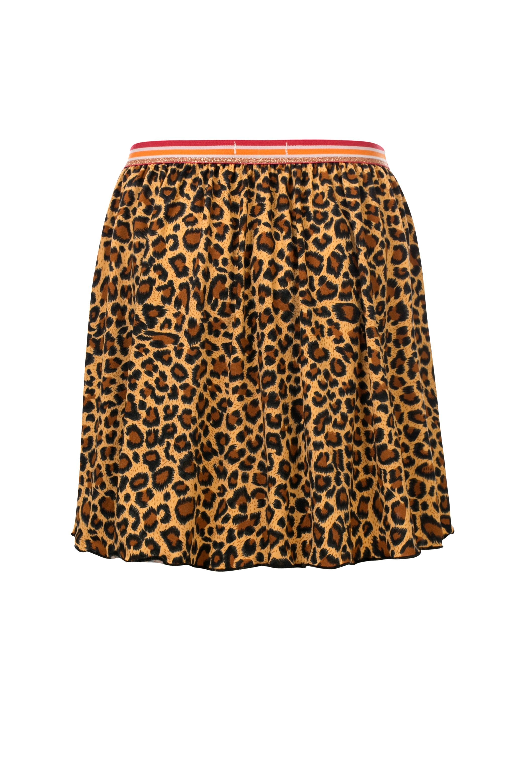 Meisjes Short Skirt van Little Looxs in de kleur Cheeta in maat 128.