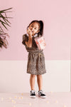 Meisjes Dress S.Sleeve van Little Looxs in de kleur Jaguar in maat 128.