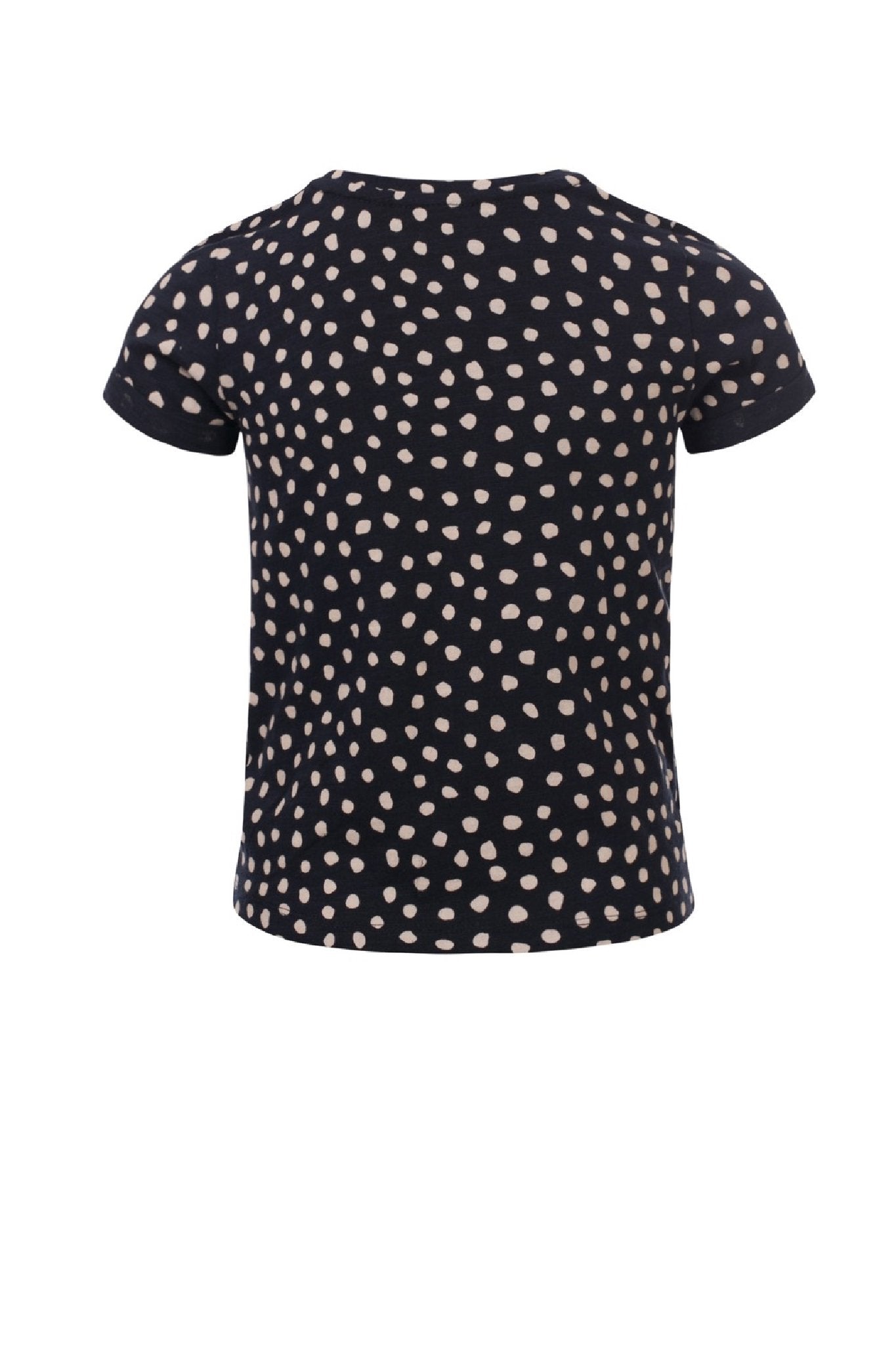 Meisjes Girls T-shirt with knot van Looxs in de kleur Dots Ao in maat 164.