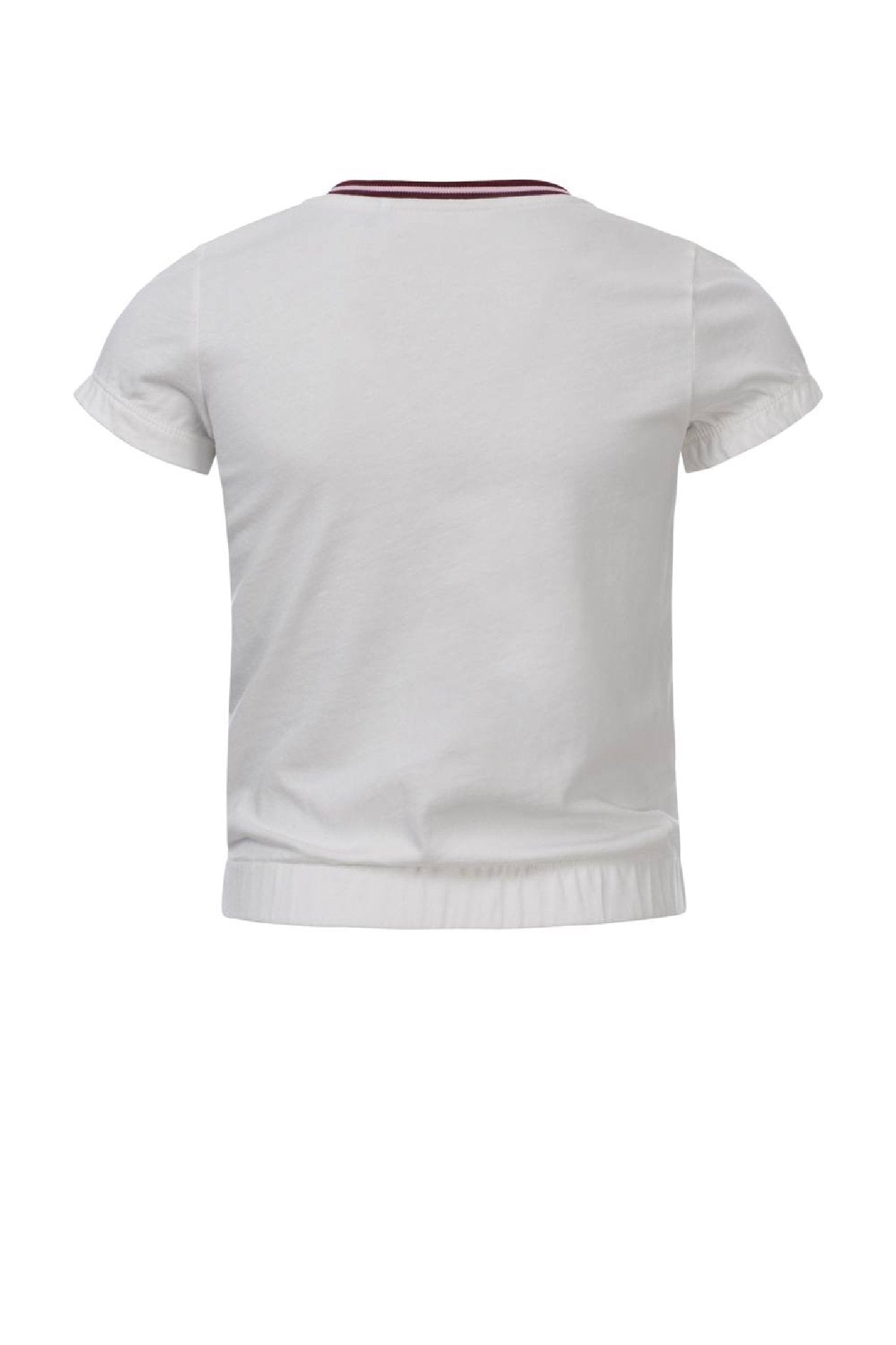 Meisjes Girls T-shirt s/s van Looxs in de kleur Off White in maat 164.