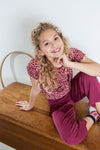 Meisjes Girls woven wrap top van Looxs in de kleur Pink Panther in maat 164.