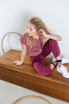 Meisjes Girls woven wrap top van Looxs in de kleur Pink Panther in maat 164.
