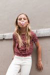 Meisjes Girls woven wrap top van Looxs in de kleur Pink Panther in maat 164.