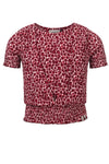 Meisjes Girls woven wrap top van Looxs in de kleur Pink Panther in maat 164.