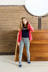Meisjes Girls skinny tregging van Looxs in de kleur Mini Stripe in maat 164.