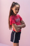 Meisjes Girls shorts van Looxs in de kleur Navy in maat 164.