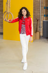 Meisjes Girls white denim skinny van Looxs in de kleur Off White in maat 164.