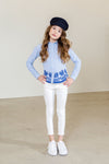 Meisjes Girls white denim skinny van Looxs in de kleur Off White in maat 164.