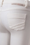 Meisjes Girls white denim skinny van Looxs in de kleur Off White in maat 164.