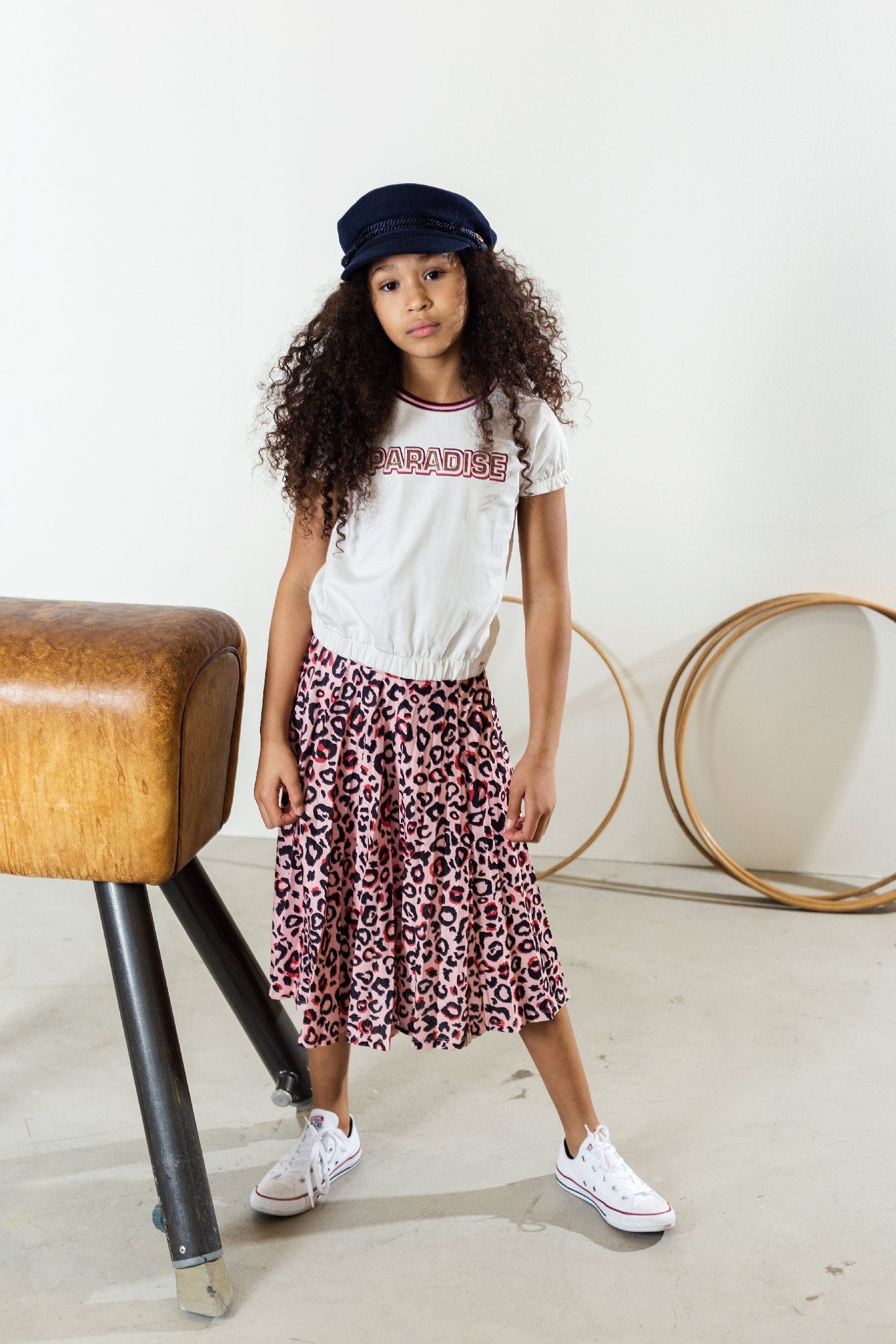 Meisjes Girls skirt van Looxs in de kleur Leopard Ao in maat 164.