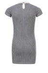 Meisjes Girls dress with woven co van Looxs in de kleur Mini Stripe in maat 164.
