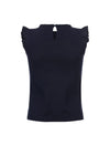 Meisjes Little top with lace van LOOXS Little in de kleur Ink in maat 128.