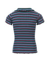 Meisjes Little rib t-shirt s.slee van LOOXS Little in de kleur Funky Ao in maat 128.