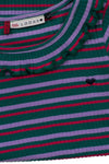 Meisjes Little rib t-shirt s.slee van LOOXS Little in de kleur Funky Ao in maat 128.