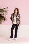 Meisjes Little flared pants van LOOXS Little in de kleur Navy in maat 128.