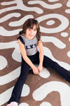 Meisjes Little flared pants van LOOXS Little in de kleur Navy in maat 128.