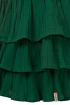 Meisjes Little woven 3 layered skirt van LOOXS Little in de kleur Palm in maat 128.