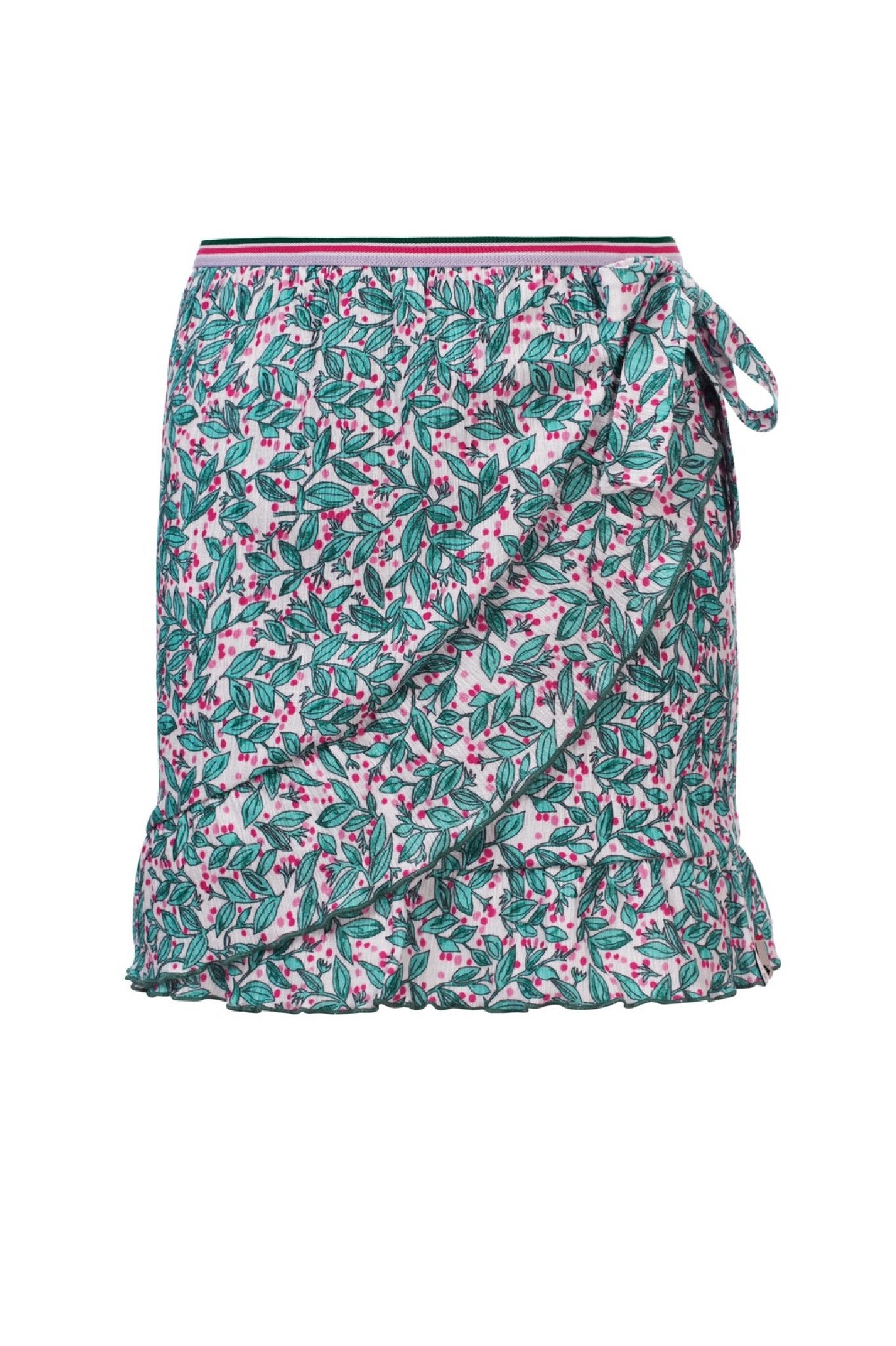 Meisjes Little woven  skirt ruffl van LOOXS Little in de kleur Bardot Stripe Y/D in maat 128.