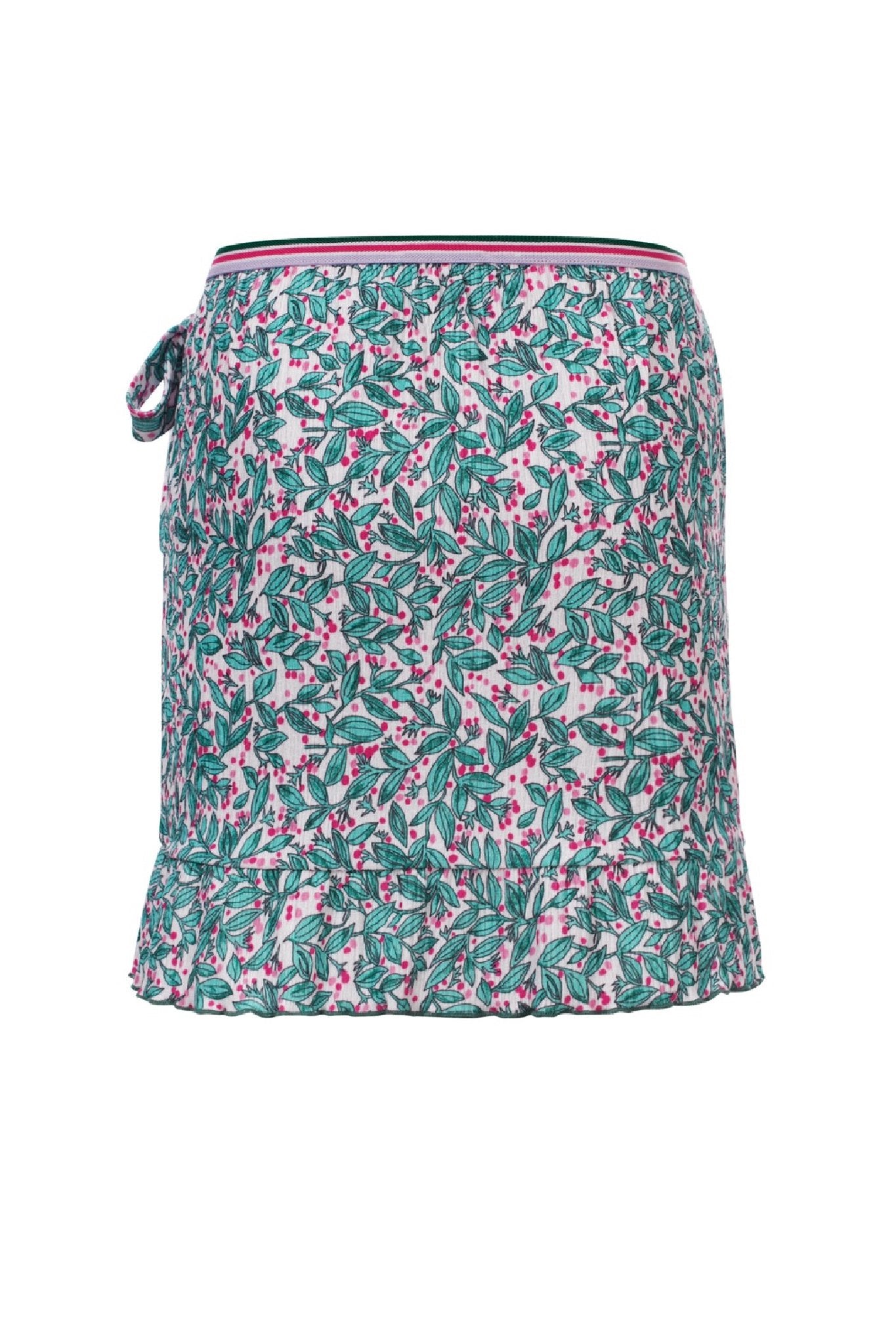 Meisjes Little woven  skirt ruffl van LOOXS Little in de kleur Bardot Stripe Y/D in maat 128.
