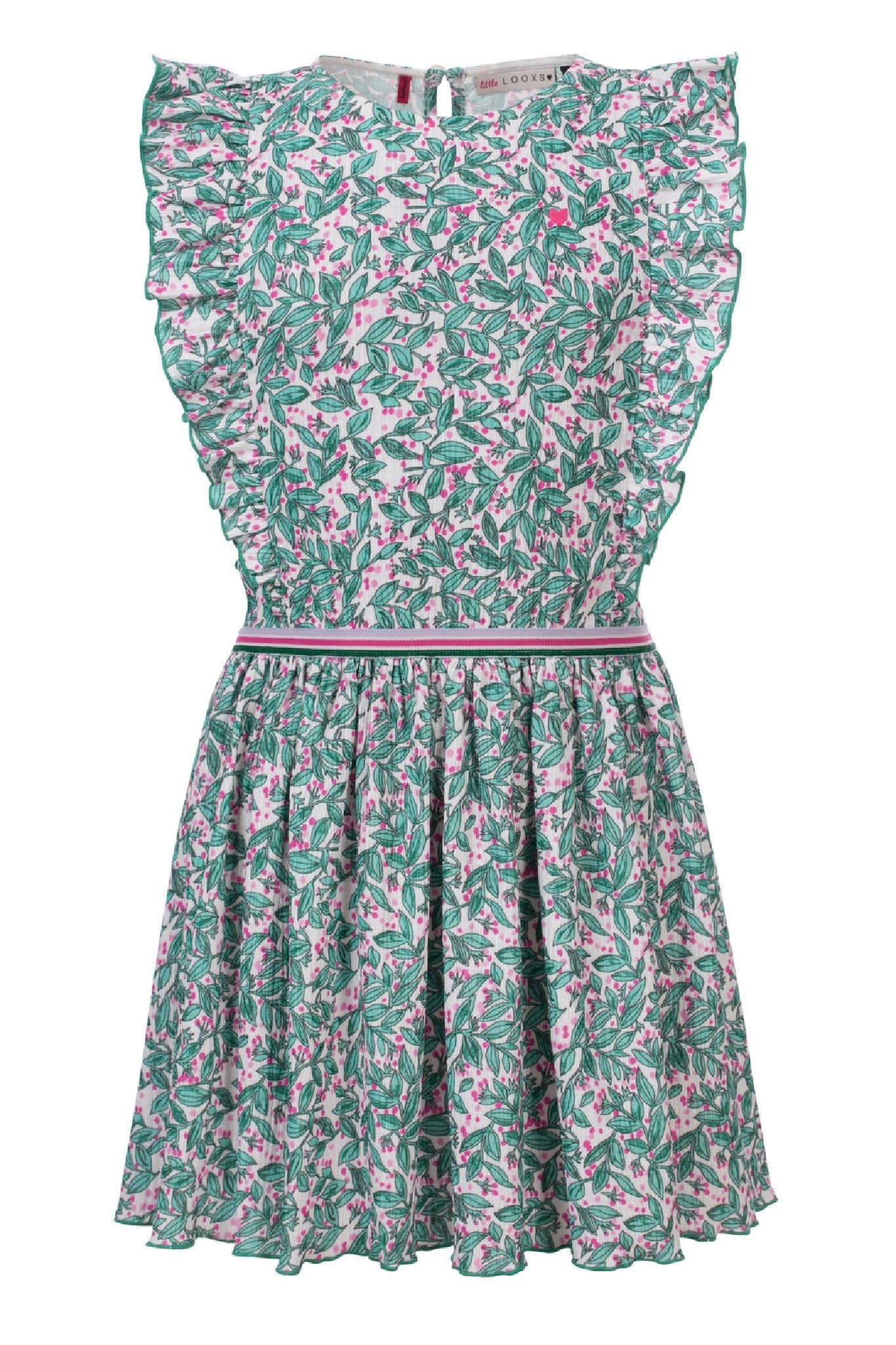LOOXS Little Little woven dress ruffle