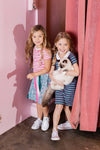 Meisjes Little rib collar dress s van LOOXS Little in de kleur Funky Ao in maat 128.
