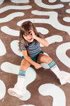 Meisjes Little knee socks van LOOXS Little in de kleur Milkshake in maat 27-30.