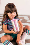 Meisjes Little knee socks van LOOXS Little in de kleur Milkshake in maat 27-30.