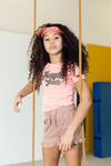 Meisjes Girls shorts van Looxs Revol. in de kleur Coral in maat 164.