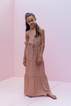 Meisjes Girls maxi dress van Looxs Revol. in de kleur Coral in maat 164.