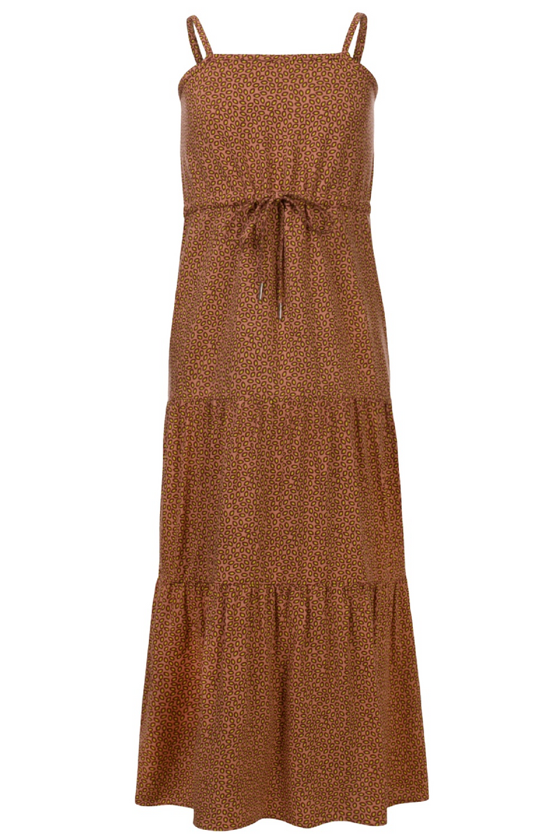 Meisjes Girls maxi dress van Looxs Revol. in de kleur Coral in maat 164.