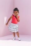 Meisjes Little top with collar van Little Looxs in de kleur Rose in maat 128.