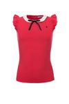 Meisjes Little top with collar van Little Looxs in de kleur Rose in maat 128.