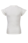 Meisjes Little t-shirt Summer of Love van Little Looxs in de kleur Off White in maat 128.