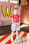 Meisjes Little 3 layered skirt dots van Little Looxs in de kleur Lace in maat 128.