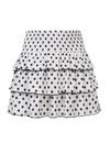 Meisjes Little 3 layered skirt dots van Little Looxs in de kleur Lace in maat 128.