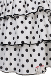 Meisjes Little 3 layered skirt dots van Little Looxs in de kleur Lace in maat 128.
