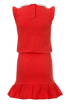 Meisjes Little dress with collar van Little Looxs in de kleur Rose in maat 128.