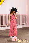 Meisjes Little woven long dress van Little Looxs in de kleur Floral Ao in maat 128.