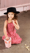 Meisjes Little woven long dress van Little Looxs in de kleur Floral Ao in maat 128.