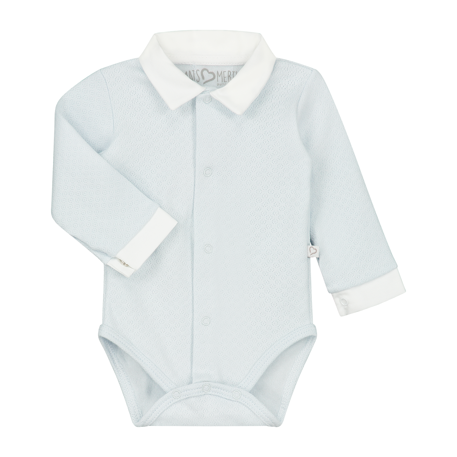 Mats&Merthe Romper lange mouw met kraagje Newborn