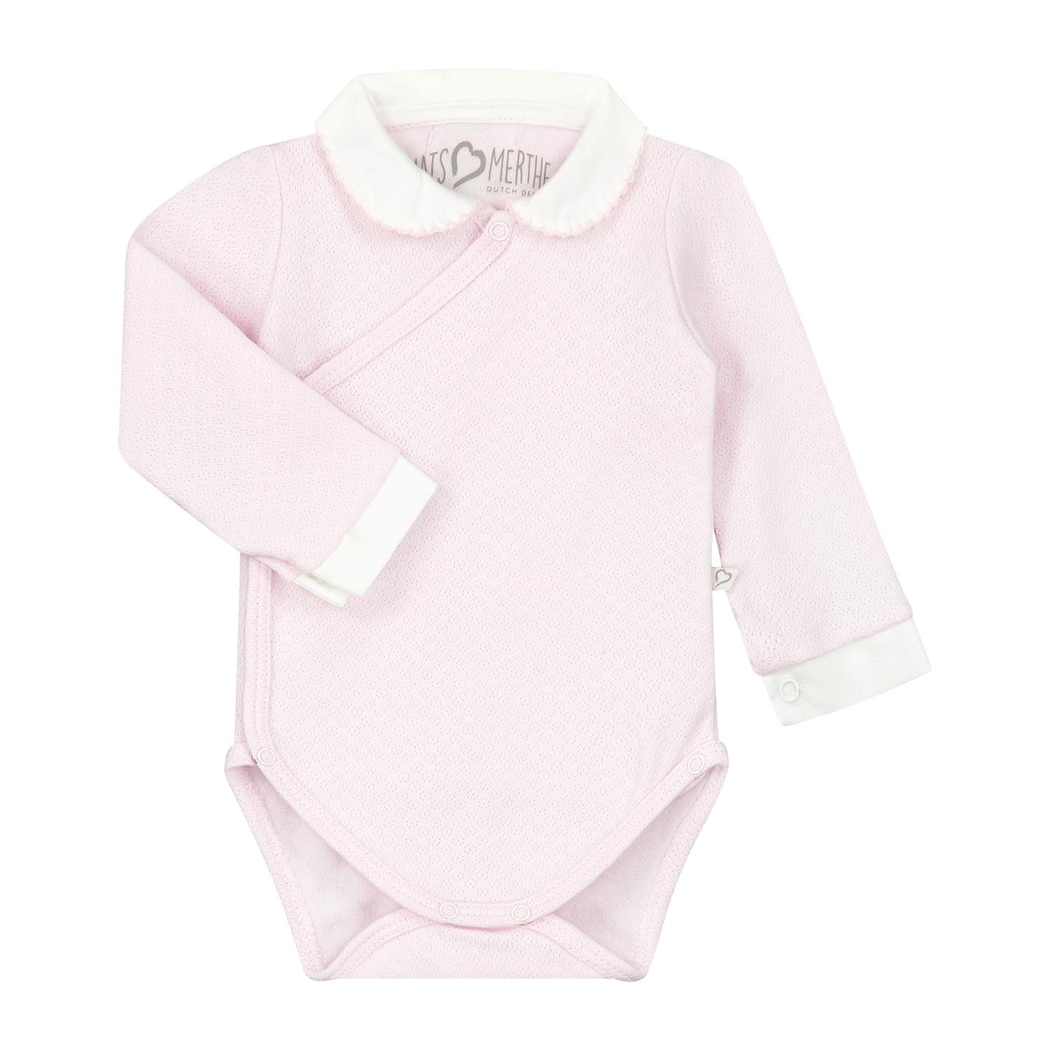 Mats&Merthe Romper lange mouw met kraagje Newborn