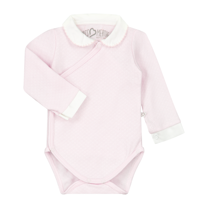 Mats&Merthe Romper lange mouw met kraagje Newborn