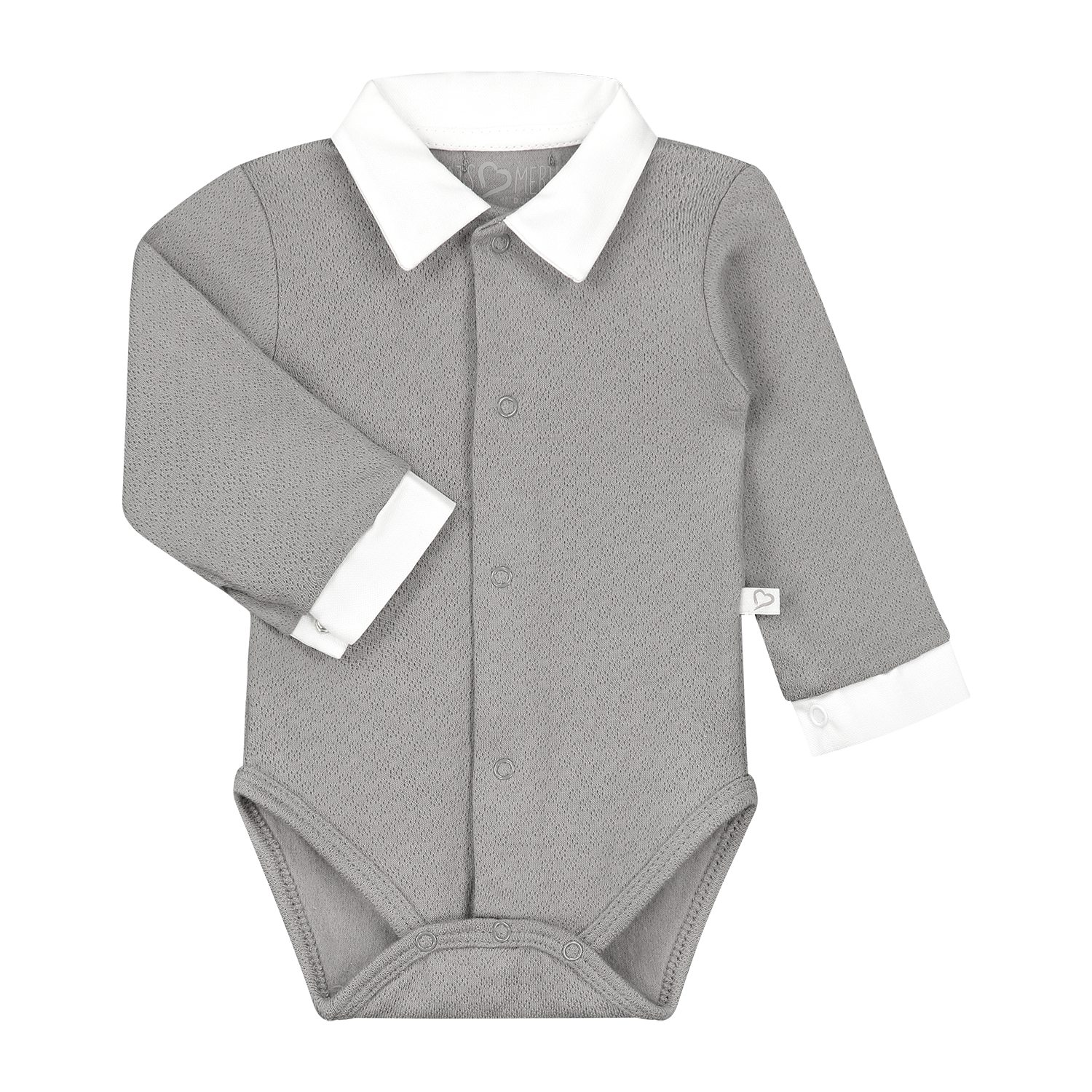 Mats&Merthe Romper lange mouw met kraagje Newborn