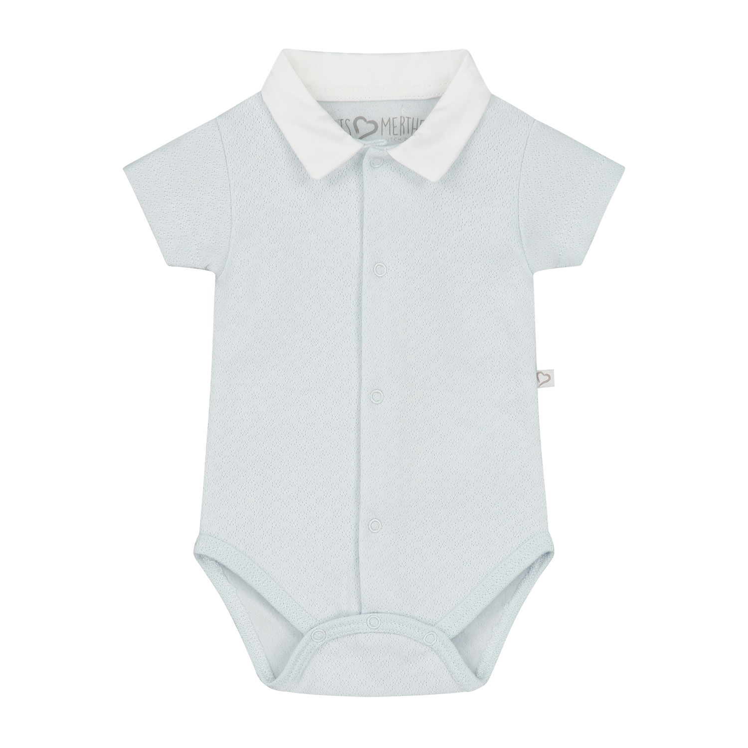 Mats&Merthe Romper korte mouw met kraagje Newborn