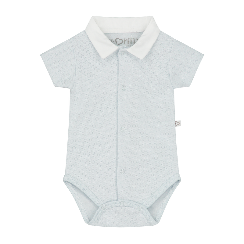 Mats&Merthe Romper korte mouw met kraagje Newborn