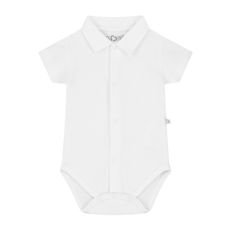 Mats&Merthe Romper korte mouw met kraagje Newborn