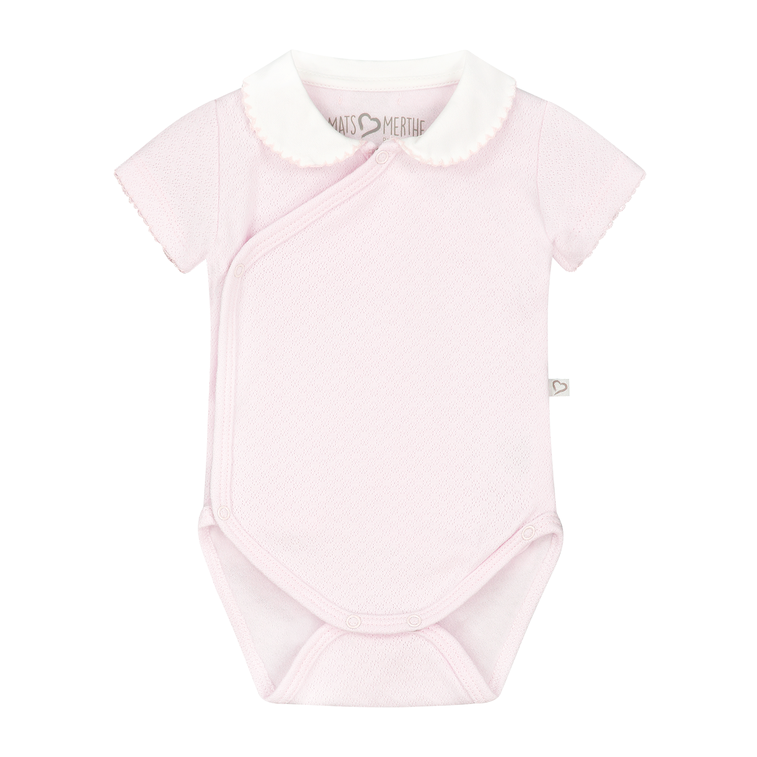 Mats&Merthe Romper korte mouw met kraagje Newborn